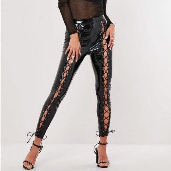 missguided lace up pants